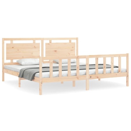vidaXL Giroletto con Testiera 180x200 cm in Legno Massello
