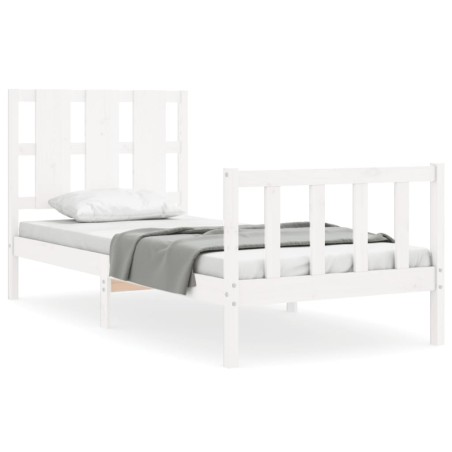 vidaXL Letto senza Materasso Bianco 90x190 cm in Legno Massello Pino