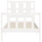 vidaXL Letto senza Materasso Bianco 90x190 cm in Legno Massello Pino vidaXL Letto senza Materasso Bianco 90x190 cm in Legno Massello Pino
