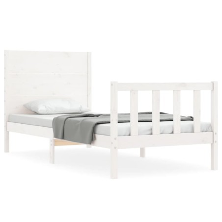 vidaXL Giroletto senza Materasso Bianco 100x200 cm Legno Massello Pino