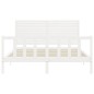 vidaXL Giroletto senza Materasso Bianco 160x200 cm Legno Massello Pino vidaXL Giroletto senza Materasso Bianco 160x200 cm Legno Massello Pino
