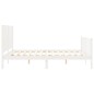 vidaXL Giroletto senza Materasso Bianco 160x200 cm Legno Massello Pino vidaXL Giroletto senza Materasso Bianco 160x200 cm Legno Massello Pino