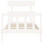 vidaXL Giroletto senza Materasso Bianco 100x200 cm Legno Massello Pino