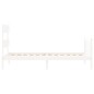 vidaXL Giroletto senza Materasso Bianco 100x200 cm Legno Massello Pino