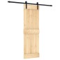 vidaXL Porta Scorrevole con Set Hardware 70x210 cm Legno Massello Pino