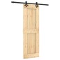 vidaXL Porta Scorrevole con Set Hardware 70x210 cm Legno Massello Pino vidaXL Porta Scorrevole con Set Hardware 70x210 cm Legno Massello Pino