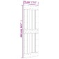 vidaXL Porta Scorrevole con Set Hardware 70x210 cm Legno Massello Pino vidaXL Porta Scorrevole con Set Hardware 70x210 cm Legno Massello Pino