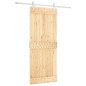 vidaXL Porta Scorrevole con Set Hardware 85x210 cm Legno Massello Pino vidaXL Porta Scorrevole con Set Hardware 85x210 cm Legno Massello Pino