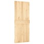 vidaXL Porta Scorrevole con Set Hardware 85x210 cm Legno Massello Pino vidaXL Porta Scorrevole con Set Hardware 85x210 cm Legno Massello Pino