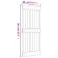 vidaXL Porta Scorrevole con Set Hardware 85x210 cm Legno Massello Pino vidaXL Porta Scorrevole con Set Hardware 85x210 cm Legno Massello Pino