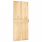 vidaXL Porta Scorrevole con Set Hardware 90x210 cm Legno Massello Pino vidaXL Porta Scorrevole con Set Hardware 90x210 cm Legno Massello Pino