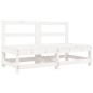 vidaXL Set Salotto da Giardino 6 pz Bianco in Legno Massello di Pino vidaXL Set Salotto da Giardino 6 pz Bianco in Legno Massello di Pino