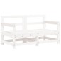 vidaXL Set Salotto da Giardino 6 pz Bianco in Legno Massello di Pino vidaXL Set Salotto da Giardino 6 pz Bianco in Legno Massello di Pino