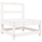 vidaXL Set Salotto da Giardino 6 pz Bianco in Legno Massello di Pino vidaXL Set Salotto da Giardino 6 pz Bianco in Legno Massello di Pino
