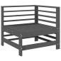 vidaXL Set Salotto da Giardino 5 pz Grigio in Legno Massello di Pino