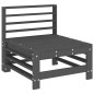vidaXL Set Salotto da Giardino 5 pz Grigio in Legno Massello di Pino