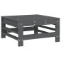 vidaXL Set Salotto da Giardino 5 pz Grigio in Legno Massello di Pino