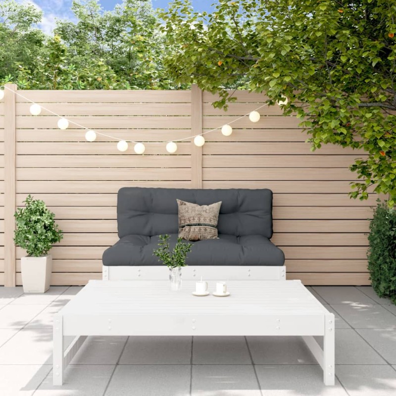 vidaXL Set Salotto da Giardino 2 pz Bianco in Legno Massello di Pino vidaXL Set Salotto da Giardino 2 pz Bianco in Legno Massello di Pino
