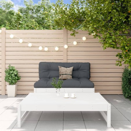vidaXL Set Salotto da Giardino 2 pz Bianco in Legno Massello di Pino