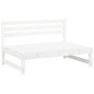 vidaXL Set Salotto da Giardino 2 pz Bianco in Legno Massello di Pino vidaXL Set Salotto da Giardino 2 pz Bianco in Legno Massello di Pino
