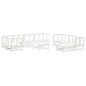 vidaXL Set Salotto da Giardino 10 pz Bianco in Legno Massello di Pino vidaXL Set Salotto da Giardino 10 pz Bianco in Legno Massello di Pino