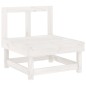 vidaXL Set Salotto da Giardino 10 pz Bianco in Legno Massello di Pino vidaXL Set Salotto da Giardino 10 pz Bianco in Legno Massello di Pino
