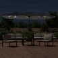 vidaXL Ombrellone a Doppia Testa con LED Antracite 449x245 cm vidaXL Ombrellone a Doppia Testa con LED Antracite 449x245 cm