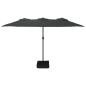 vidaXL Ombrellone a Doppia Testa con LED Antracite 449x245 cm vidaXL Ombrellone a Doppia Testa con LED Antracite 449x245 cm