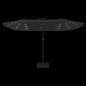 vidaXL Ombrellone a Doppia Testa con LED Antracite 449x245 cm vidaXL Ombrellone a Doppia Testa con LED Antracite 449x245 cm