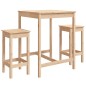 vidaXL Set Bar da Giardino 3 pz in Legno Massello di Pino vidaXL Set Bar da Giardino 3 pz in Legno Massello di Pino