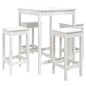 vidaXL Set Bar da Giardino 5 pz Bianco in Legno Massello di Pino vidaXL Set Bar da Giardino 5 pz Bianco in Legno Massello di Pino