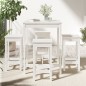 vidaXL Set Bar da Giardino 5 pz Bianco in Legno Massello di Pino vidaXL Set Bar da Giardino 5 pz Bianco in Legno Massello di Pino