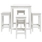 vidaXL Set Bar da Giardino 5 pz Bianco in Legno Massello di Pino vidaXL Set Bar da Giardino 5 pz Bianco in Legno Massello di Pino