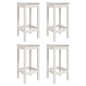 vidaXL Set Bar da Giardino 5 pz Bianco in Legno Massello di Pino vidaXL Set Bar da Giardino 5 pz Bianco in Legno Massello di Pino