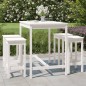 vidaXL Set Bar da Giardino 5 pz Bianco in Legno Massello di Pino vidaXL Set Bar da Giardino 5 pz Bianco in Legno Massello di Pino