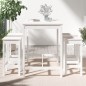 vidaXL Set Bar da Giardino 5 pz Bianco in Legno Massello di Pino vidaXL Set Bar da Giardino 5 pz Bianco in Legno Massello di Pino