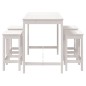 vidaXL Set Bar da Giardino 5 pz Bianco in Legno Massello di Pino vidaXL Set Bar da Giardino 5 pz Bianco in Legno Massello di Pino
