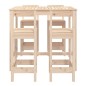 vidaXL Set Bar da Giardino 5 pz in Legno Massello di Pino