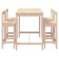 vidaXL Set Bar da Giardino 5 pz in Legno Massello di Pino