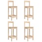 vidaXL Set Bar da Giardino 5 pz in Legno Massello di Pino