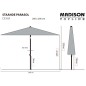 Madison Ombrellone da Giardino Denia 200x200 cm Ecru Madison Ombrellone da Giardino Denia 200x200 cm Ecru