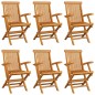 vidaXL Sedie da Giardino con Cuscini Rossi 6 pz in Massello di Teak vidaXL Sedie da Giardino con Cuscini Rossi 6 pz in Massello di Teak