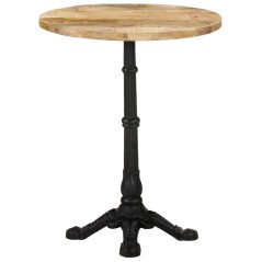 vidaXL Tavolino da Bistrot Ø60x76 cm in Legno di Mango Grezzo