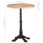 vidaXL Tavolino da Bistrot Ø60x76 cm in Legno di Mango Grezzo vidaXL Tavolino da Bistrot Ø60x76 cm in Legno di Mango Grezzo