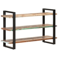 vidaXL Credenza con 3 Ripiani 120x40x75 cm in Massello di Recupero
