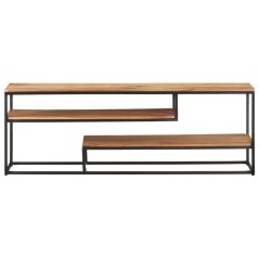 vidaXL Mobile Porta TV 130x30x45 cm in Legno Massello di Acacia