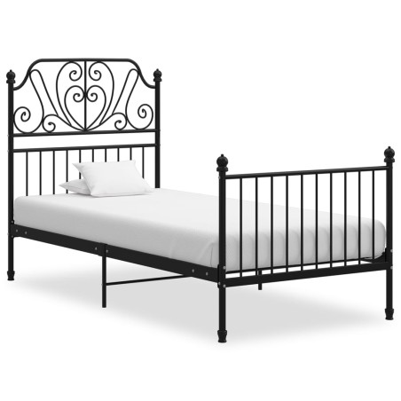 vidaXL Giroletto Nero in Metallo 100x200 cm