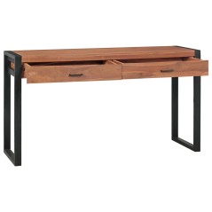 vidaXL Scrivania con 2 Cassetti 140x40x75 cm in Legno di Teak