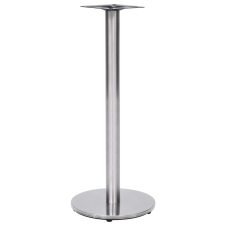 vidaXL Gamba per Tavolino da Bar Argento Ø45x107 cm in Acciaio Inox