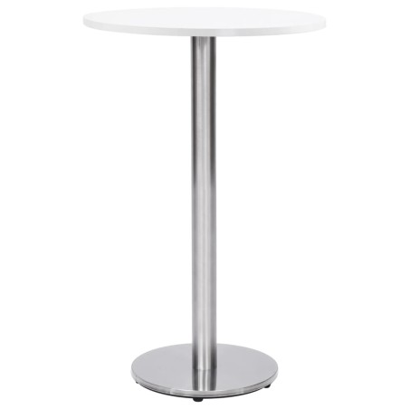 vidaXL Gamba per Tavolino da Bar Argento Ø45x107 cm in Acciaio Inox
